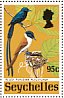 Seychelles Paradise Flycatcher Terpsiphone corvina  1972 Rare Seychelles birds Sheet