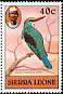 Blue-breasted Kingfisher Halcyon malimbica  1982 Imprint 1982 on 1980.01 