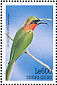 Red-throated Bee-eater Merops bulocki  1999 Birds of Africa Sheet