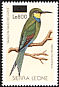 Swallow-tailed Bee-eater Merops hirundineus  2008 Surcharge on 1988.01 