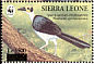 White-necked Rockfowl Picathartes gymnocephalus  2008 Surcharge on 1994.03 Strip