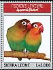 Fischer's Lovebird Agapornis fischeri  2014 Lovebirds Sheet