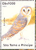 Western Barn Owl Tyto alba  2004 Owls Sheet