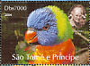 Rainbow Lorikeet Trichoglossus moluccanus  2004 Sir Peter Scott 9v sheet