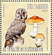 Great Grey Owl Strix nebulosa  2006 Owls and mushrooms Sheet