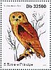 Rufous Fishing Owl Scotopelia ussheri  2011 Owls Sheet