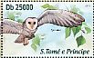 Western Barn Owl Tyto alba  2013 Owls Sheet