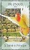 Rosy-faced Lovebird Agapornis roseicollis  2014 Grapes and birds Sheet