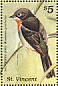 St. Vincent Solitaire Myadestes sibilans  1989 Birds of St Vincent  MS