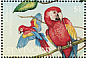 Scarlet Macaw Ara macao  1995 Parrots Sheet