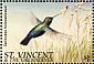 Green-throated Carib Eulampis holosericeus  1996 Birds of St Vincent Sheet