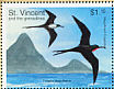 Magnificent Frigatebird Fregata magnificens  1998 Endangered species of the Caribbean 6v sheet