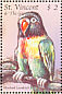 Yellow-collared Lovebird Agapornis personatus  2000 The wonderful world of birds 3v sheet