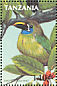 Blue-throated Toucanet Aulacorhynchus caeruleogularis  1997 Birds of the world Sheet