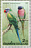 Red-breasted Parakeet Psittacula alexandri  2001 Parrots Sheet, p 13½