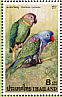 Blue-rumped Parrot Psittinus cyanurus  2001 Parrots Sheet, p 13½
