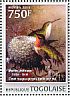 Ruby-throated Hummingbird Archilochus colubris  2013 Birds in painting Sheet