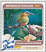 Turquoise-browed Motmot Eumomota superciliosa  2016 Fauna of the world Sheet