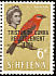 Red Fody Foudia madagascariensis  1963 Overprint TRISTAN DA... on St Helena 1961.01 