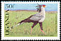 Secretarybird Sagittarius serpentarius  1990 Wild birds of Uganda 