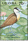 African Jacana Actophilornis africanus  1991 Fauna of Ugandas wetlands 16v sheet
