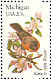 American Robin Turdus migratorius  1982 State birds and flowers 50v sheet, p 11