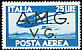 Barn Swallow Hirundo rustica  1946 Overprint A.M.G.V.G. on Italy 1946.01 