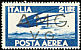 Barn Swallow Hirundo rustica  1946 Overprint A.M.G.V.G. on Italy 1945.01 