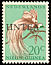 Greater Bird-of-paradise Paradisaea apoda  1962 Overprint UNTEA on Neth New Guinea 1954-9.01 