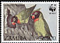 Black-cheeked Lovebird Agapornis nigrigenis  1996 WWF 