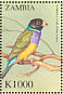 Gouldian Finch Chloebia gouldiae  2000 Birds of the world Sheet
