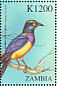 Golden-breasted Starling Lamprotornis regius  2000 Birds of the world Sheet