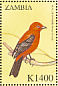 Scarlet Tanager Piranga olivacea  2000 Birds of the world Sheet
