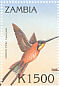 Crimson Topaz Topaza pella  2000 Birds of the tropics 8v sheet