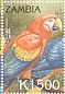 Scarlet Macaw Ara macao  2000 Birds of the tropics 8v sheet