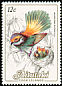 Australian Rufous Fantail Rhipidura rufifrons  1984 Birds, countryname white 