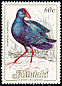 Australasian Swamphen Porphyrio melanotus  1984 Birds, countryname white 