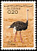Common Ostrich Struthio camelus  1967 Sahara fauna 4v set