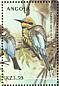 Rainbow Bee-eater Merops ornatus  2000 Animals of the world 6v sheet