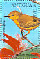 Mangrove Warbler Setophaga petechia  1995 Birds of Antigua and Barbuda Sheet