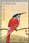 Northern Carmine Bee-eater Merops nubicus  1997 Butterflies 9v sheet