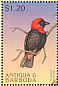 Southern Red Bishop Euplectes orix  1997 Endangered species of the world 6v sheet