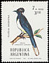 Plush-crested Jay Cyanocorax chrysops  1976 Argentine philately 4v set