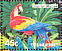 Scarlet Macaw Ara macao  1994 Stampshow 94 Melbourne 5v sheet