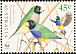 Gouldian Finch Chloebia gouldiae  1998 WWF 2 strips