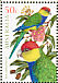 Red-capped Parrot Purpureicephalus spurius  2005 Australian parrots Sheet