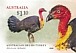 Australian Brushturkey Alectura lathami  2022 Megapodes of Australia 10x1.10$ booklet, sa