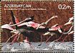 Greater Flamingo Phoenicopterus roseus  2017 The nature of Azerbaijan 8v sheet