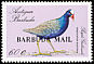 Purple Gallinule Porphyrio martinica  1988 Overprint BARBUDA MAIL on Antigua & B 1988.01 