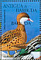 White-cheeked Pintail Anas bahamensis  1997 Overprint BARBUDA MAIL on Antigua & B 1995.02 Sheet